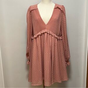 ASOS Elegant Pink Chevron Dress